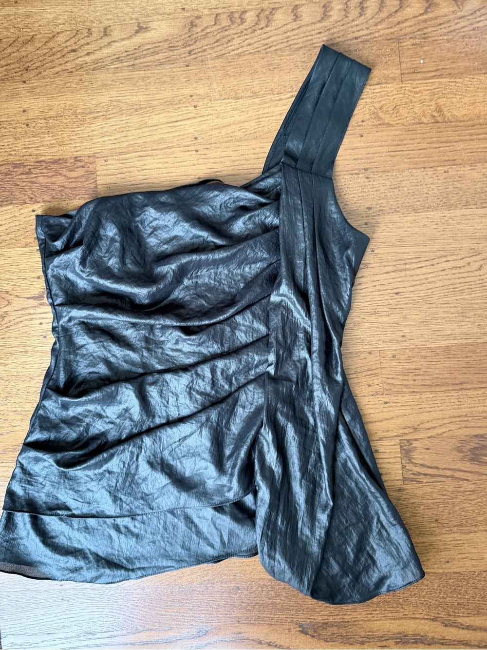 Asymmetric One-Shoulder Black top